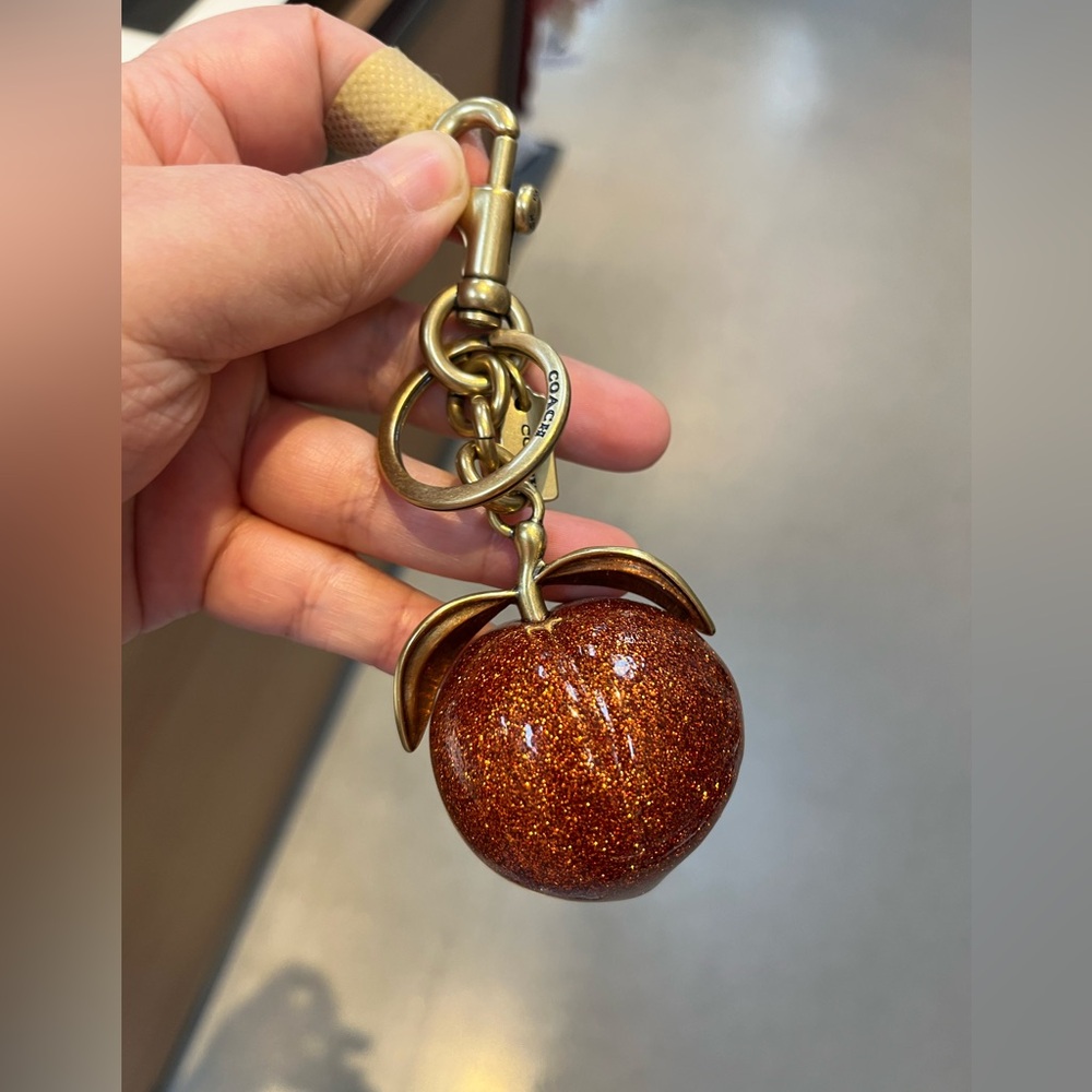 Sold ❌Coach Peach Bag Charm NWT